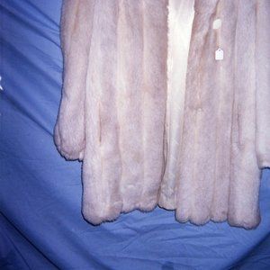 Vintage Ladies White Fur Jacket